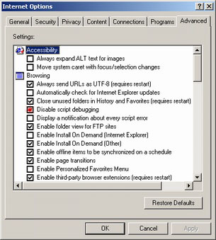 IE Script Debugging